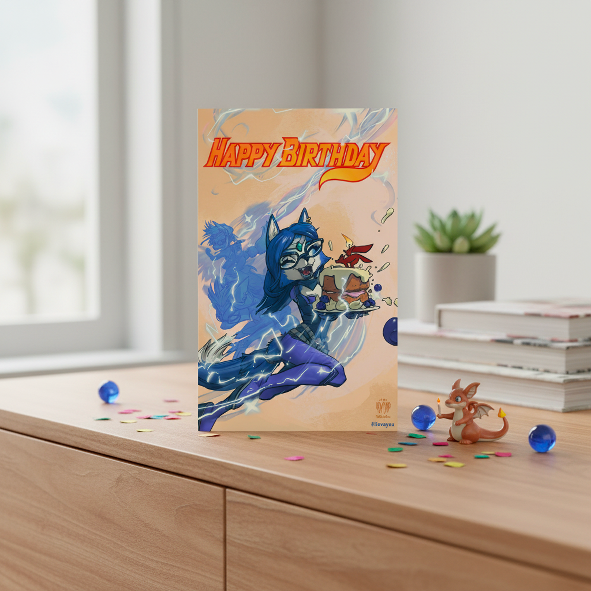 The Krystelle Birthday Card SFW version 2025 by @LadySDino