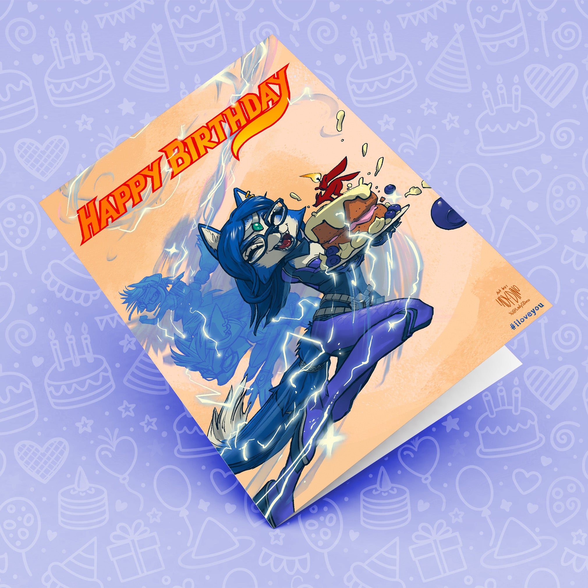 The Krystelle Birthday Card SFW version 2025 by @LadySDino