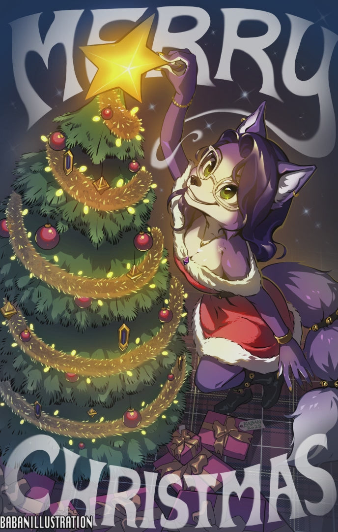 The Krystelle 2025 Christmas Card by @Babillustration